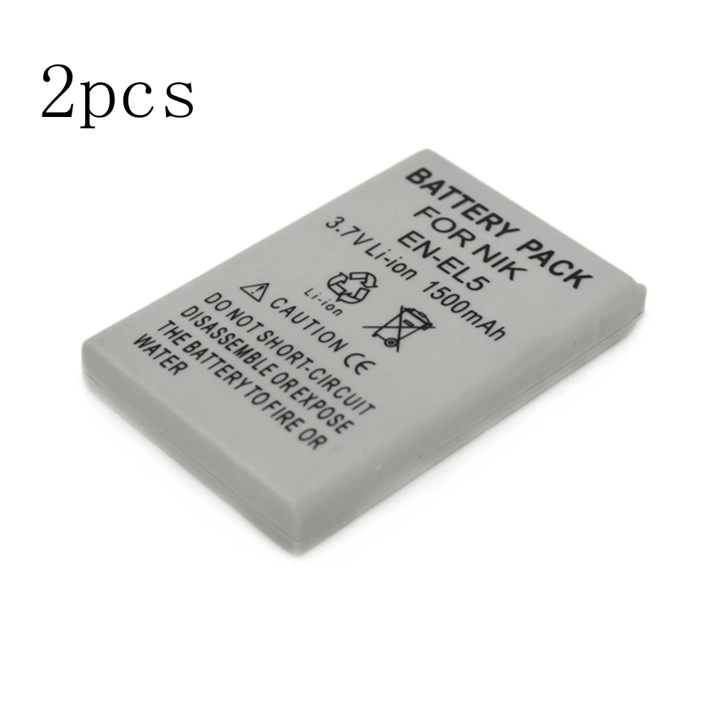 

2 pieces 1500mAh EN-EL5 ENEL5 EN EL5  Digital Camera Battery  For Nikon For COOLPIX P80 P90 P100 P500 P510 P520