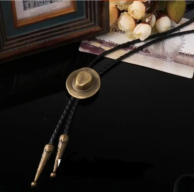 2017 New Fashion classic style PU rope bow tie Mens ties Cowboy Bolo