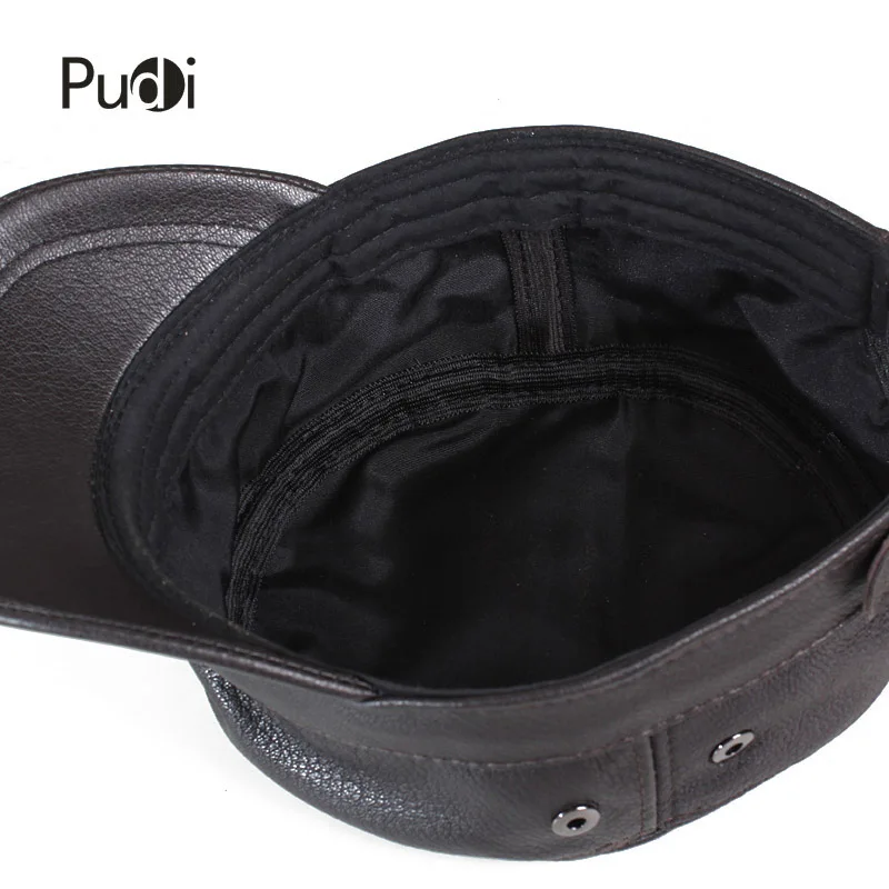 Günstig HL153 B echtem leder männer baseballmütze hohe qualität männer echte schafe haut leder erwachsene feste armee hüte caps