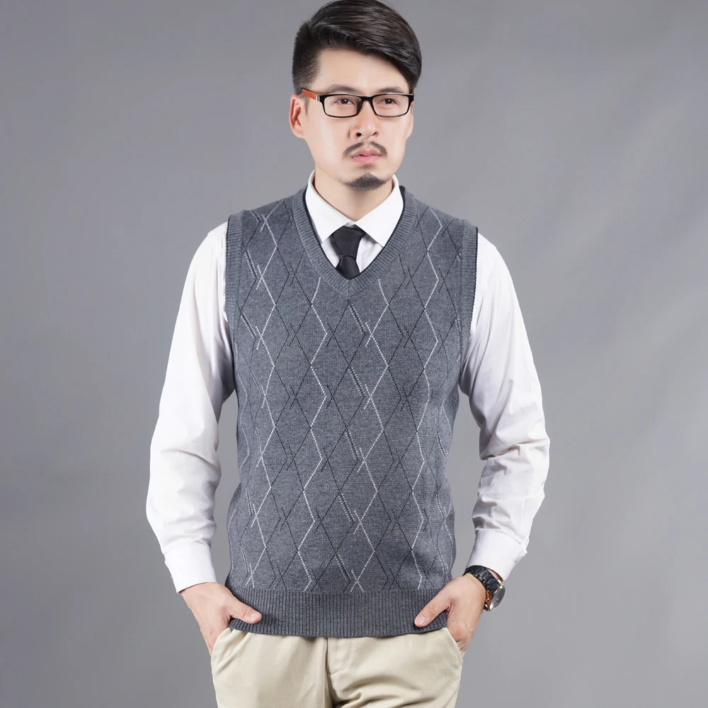 2016 Hot Sale Autumn and Winter Mens V neck Sleeveless