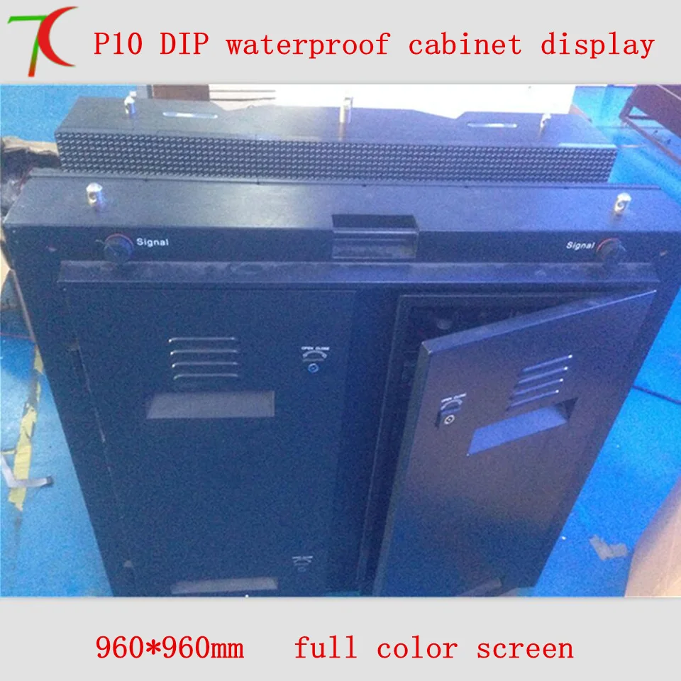 

P10 outdoor waterproof equipment cabinet display/ wafer chips/normal module/ 10000dots/m2