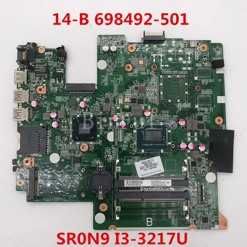 Высококачественная материнская плата для ноутбука Pavilion 14-B 698492-501 DA0U33MB6D0 698523-001 с