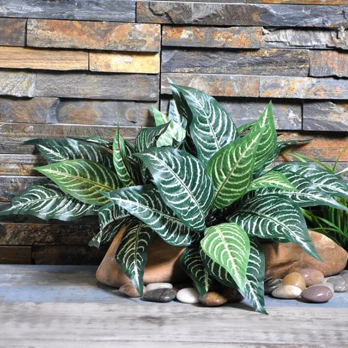 10 Heads Real touch Artificial Zebra patterned plants bouquet faux