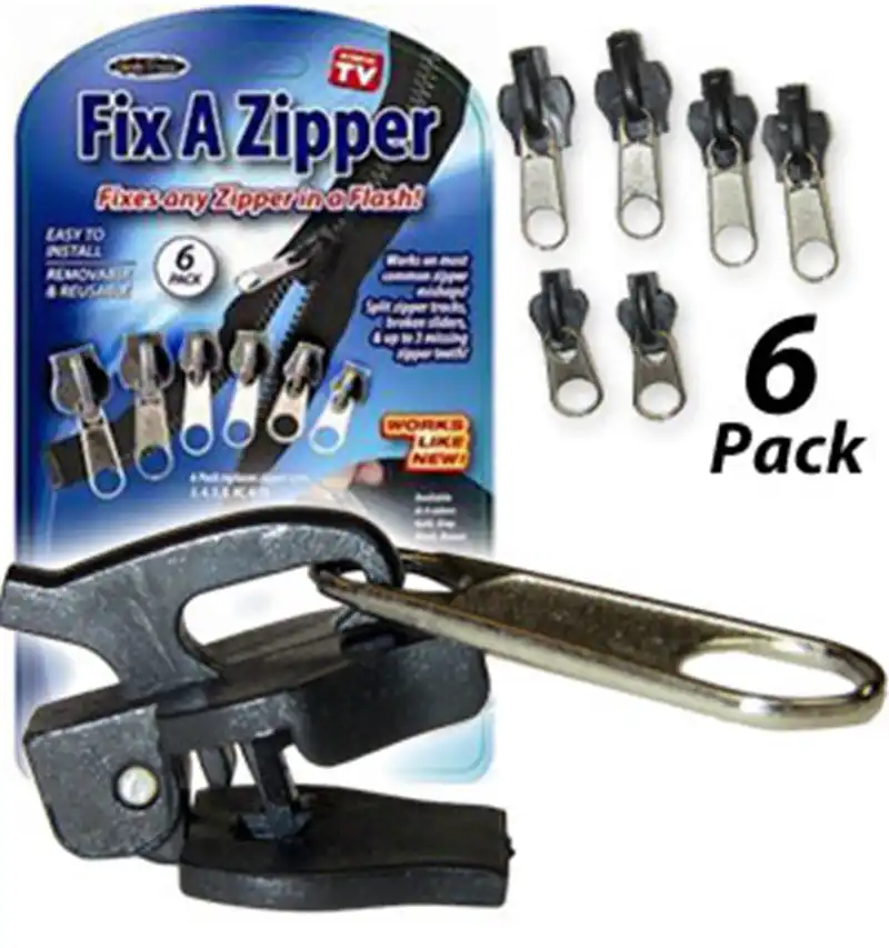 Powerful Universal Zipper Repair Kit Fix a Zipper Metal Zipper Instantly 3 Different Zipper Sizes for Pants Suitcases Sewing Clothes Jackets Purse