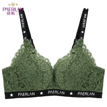 

PAERLAN Women's Sexy Soft Lace Bra Pushing High Bra Underwear Thicken 3/4 Cup Bra No Steel Ring Fashion Breathable Underwear