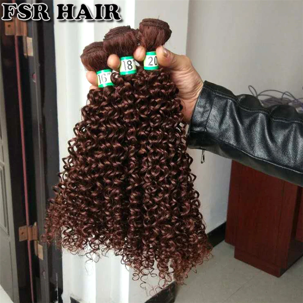 Afro Crespo Encaracolado Ombre Cor do Cabelo Preto para Verde 16 18 20 & 22 Disponível 70 G/peça Extensão do Cabelo Sintético 25 Tecer sintético