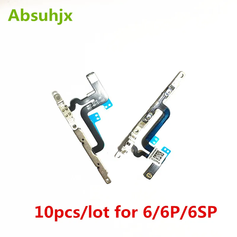 Absuhjx 10 шт. гибкий кабель для кнопки громкости iPhone 6S 6 plus 6SP 6G P Бесшумная Кнопка