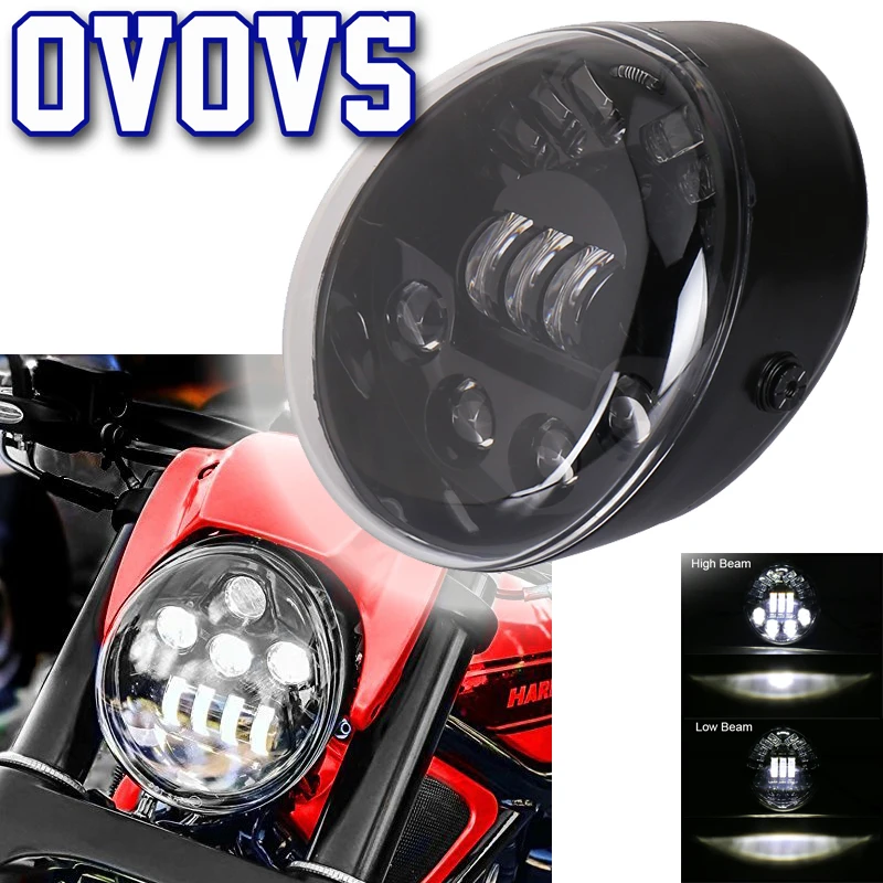 

12/24V 60W With daytime running light vrod headlight oval for Harley V Rod VRSCF VRSC VRSCR Harley Headlamp 1Pcs