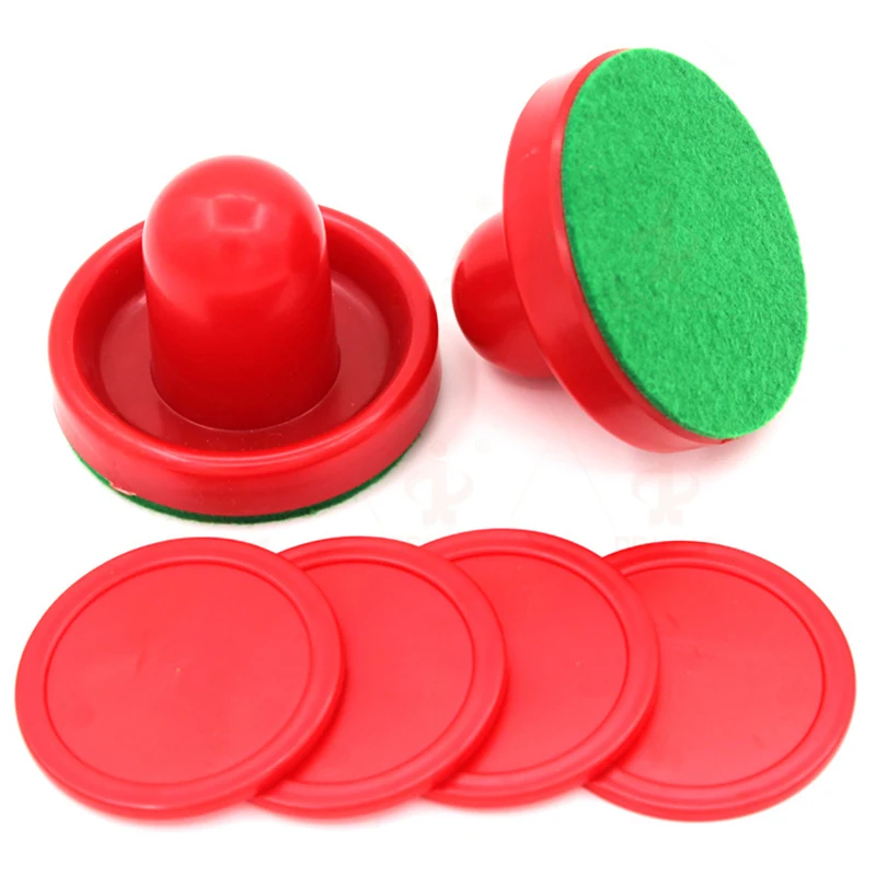 

Air Hockey 96mm Goalies & 60mm Puck Felt Pusher mallet Adult Table games entertainments toys