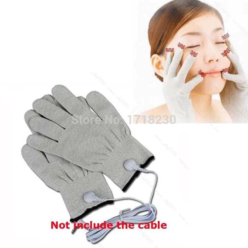 

CONDUCTIVE ELECTRO THERAPY MASSAGE ELECTRODE GLOVES USE WITH TENS MACHINE New