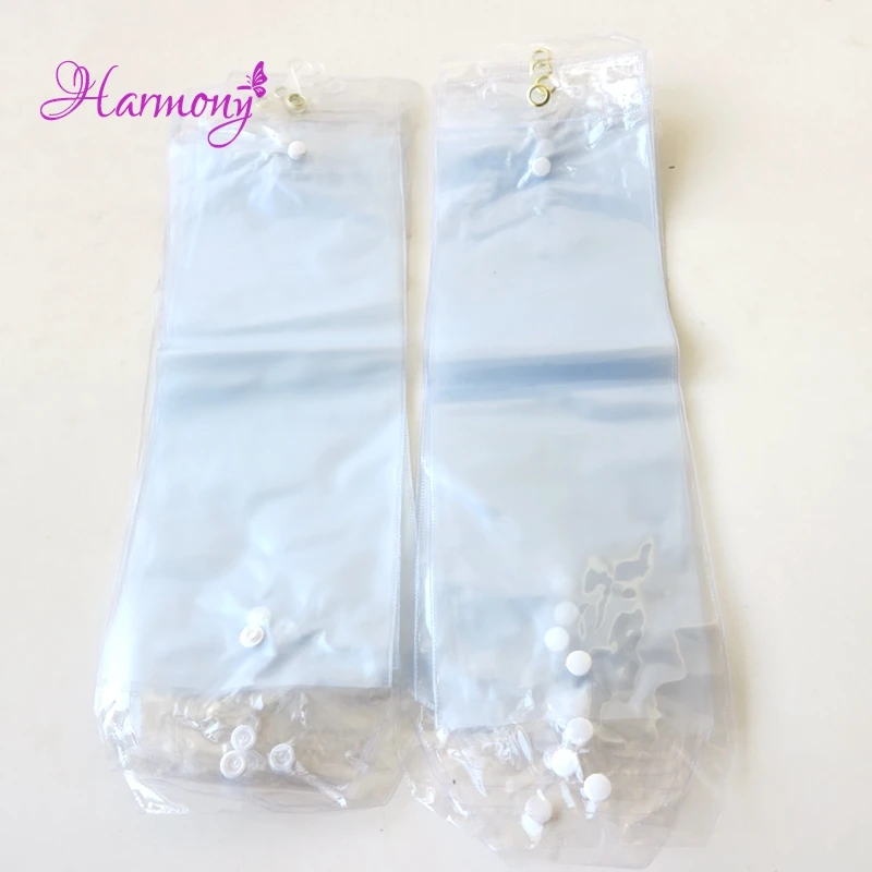 30pcs/lot 14inch-24inch Plastic Pvc Bags For Packing Hair Extension  Transparent Packaging Bags With Button - Wig Stands - AliExpress