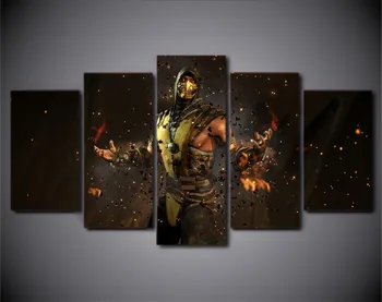 

Mortal Kombat 5P Paintings Print on Canvas HD Abstract Canvas Painting Office Wall Art Home Decor Wall Pictures 1
