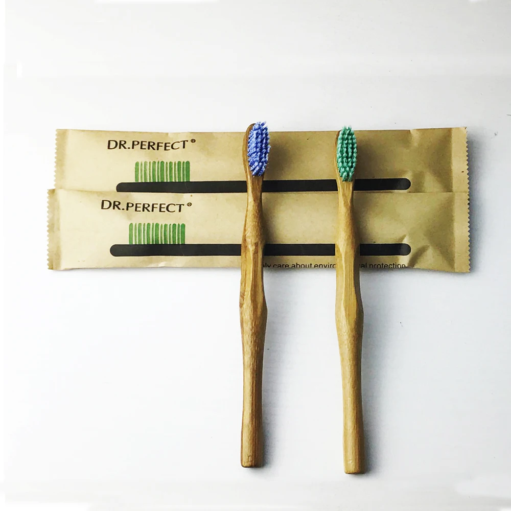 2 Piece Ancient Craft Dupont Super Elastic Bristle Bamboo Toothbrush