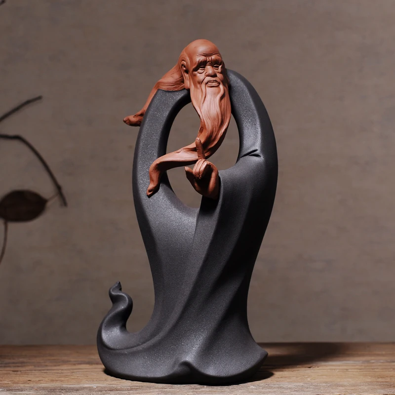 Глина винтажный домашний декор керамические старинные фигурки Laozi Damo Teahouse