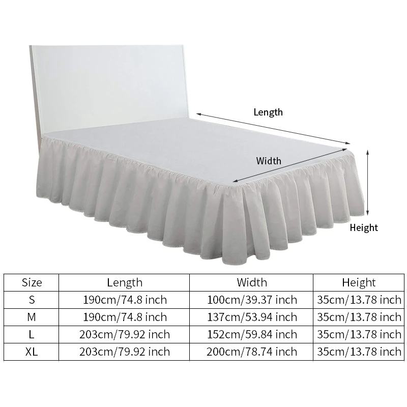 Горячая Распродажа, юбка для спальни, гостиницы, одноцветная эластичная юбка для кровати, домашняя юбка для гостиницы, фартук для кровати, покрывало, домашний текстиль