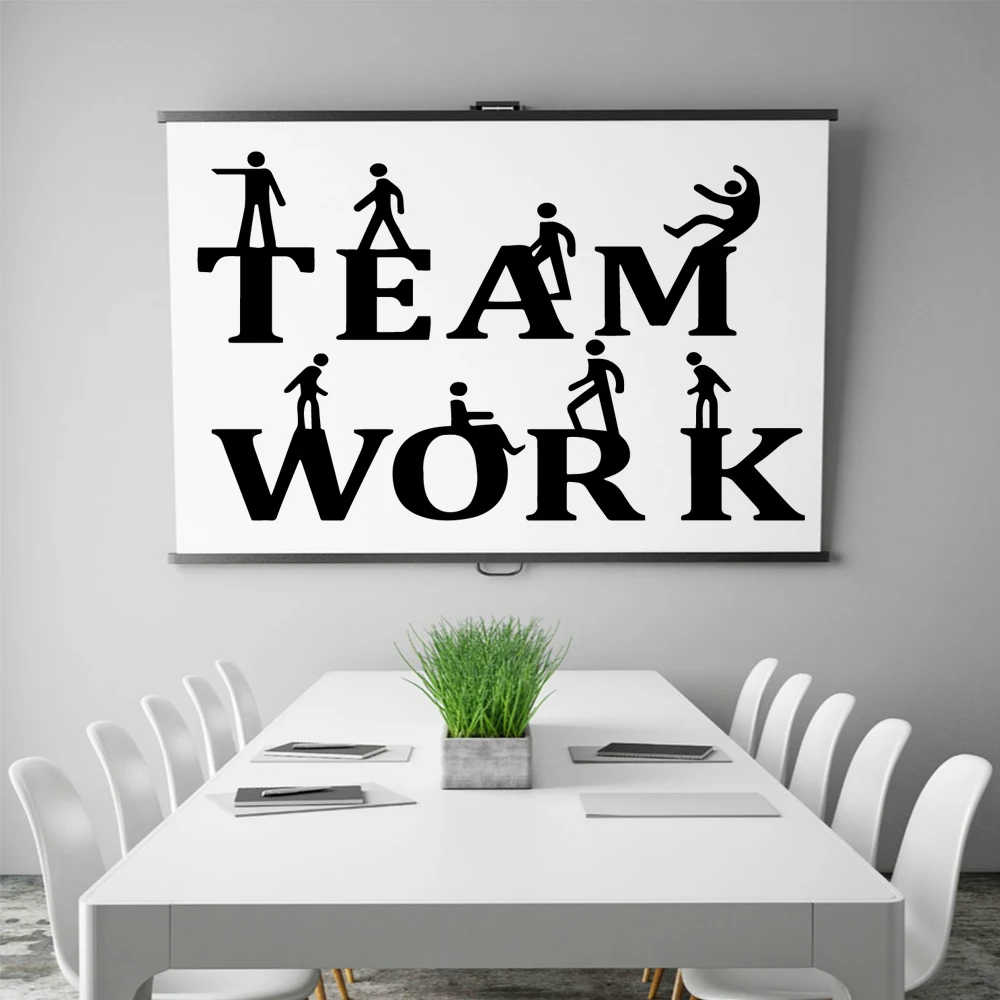 

Drop Shipping Team work Wall Decal Art Vinyl Stickers Wall Decals Decoration Diy Pvc Home Decoration Accessories