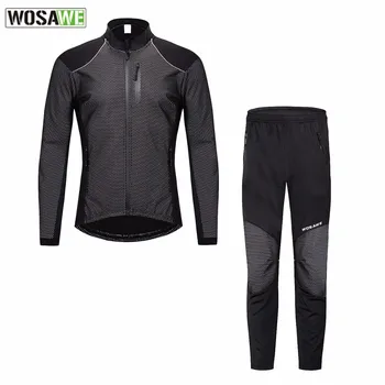 

2018 New Cycling Jacket Sets Men Women Fleece Bike Jackets Waterproof Windproof Cycling Clothing roupa ciclismo Bike Jacket Sets