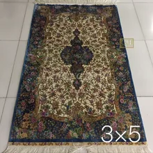 3'x5 230 линии ручной работы Шелковый Восточный персидских Ковры ручной ковер из шелка для украшения дома