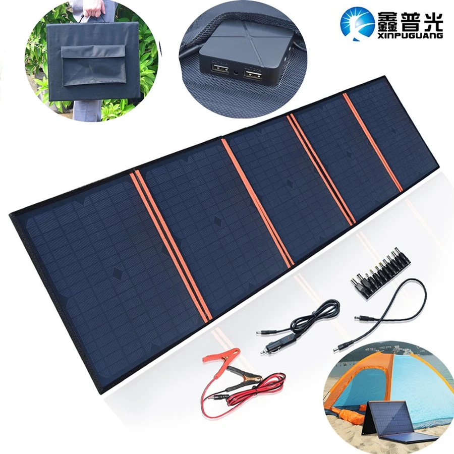 Комплекты складных солнечных батарей 100w 18v гибкие портативные наружные USB