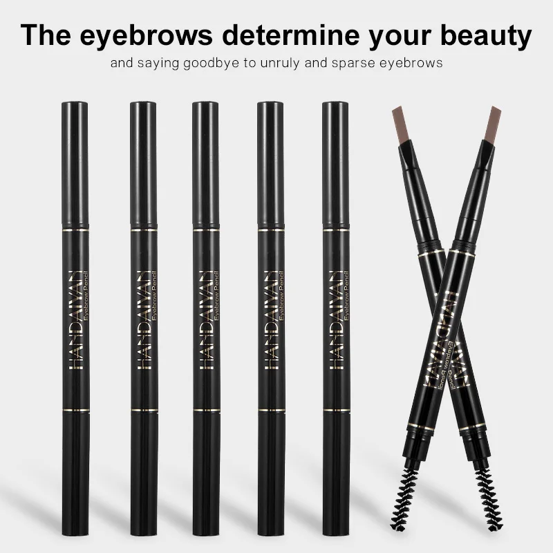 Eyebrow pencil makeup eyebrow gel 5-color automatic rotating double-head waterproof Eyebrow pencil makeup eyebrow gel 5-color automatic rotating double-head waterproof