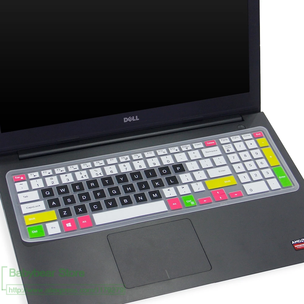 15 дюймов Чехол для клавиатуры ноутбука протектор для Dell inspiron 15 5547 Ins15C 3000 5000 15mr 15CR 3543 - Цвет: fadeblack