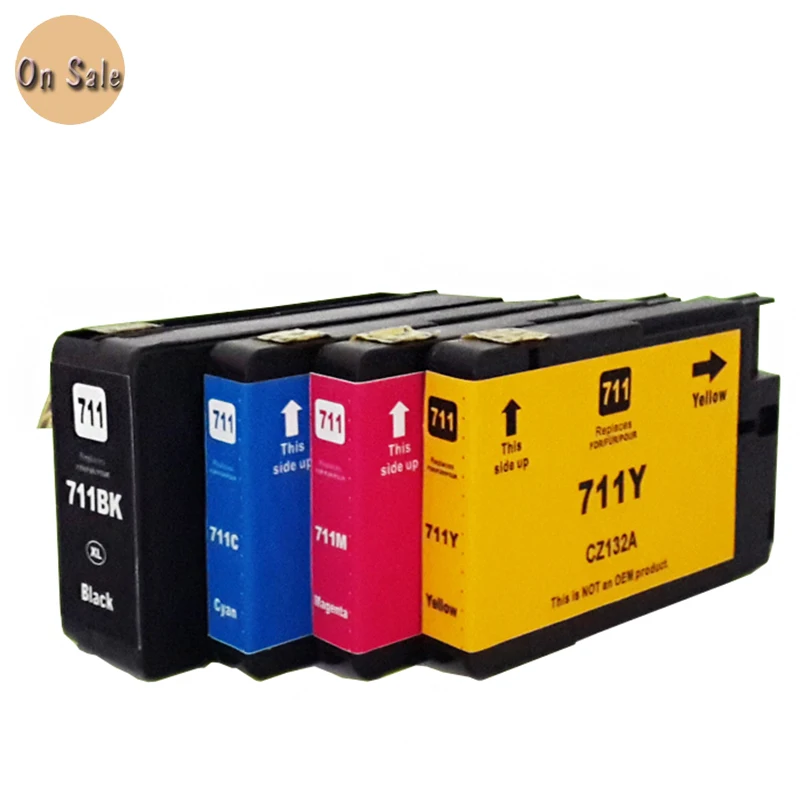 Hisaint 4 шт. чернильный картридж для HP 711 711XL CZ133A HP711 Designjet T120 T520 струйный принтер