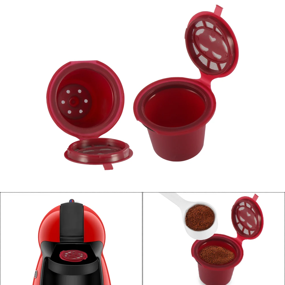 

ABEDOE 2pcs/pack Refillable Reusable Nespresso Coffee Capsule Filter Pod For Original Line Nespresso refillable Coffee Capsule