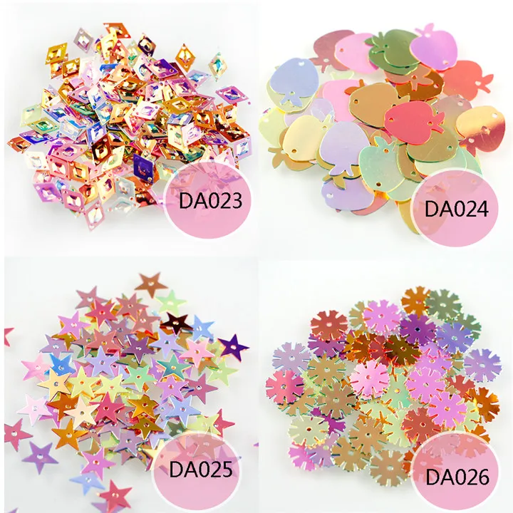 9  100gPack Multicolor Loose Sequins Paillettes Fittings For Costume Jewelery Sequins Handmade DIY Nails Sequin Sewing Accessories