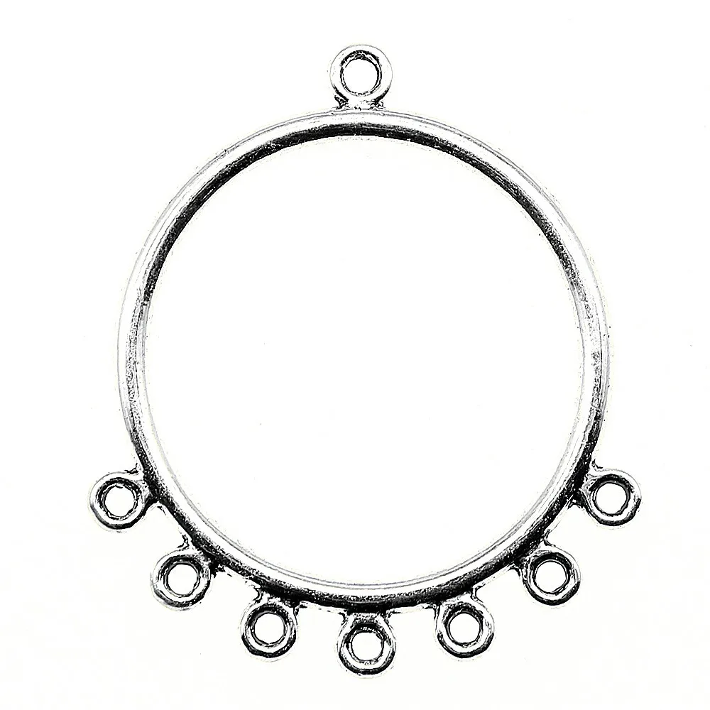 5pcs Charm Earring Connector Simple Round Earring Connector Finding