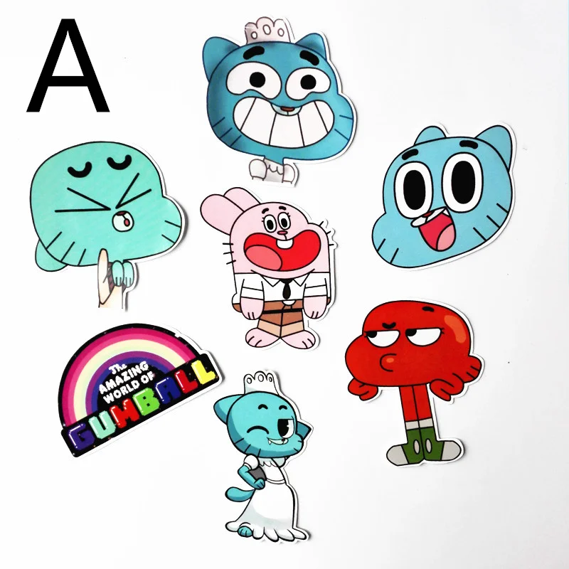 

TD ZW 2019 2 Style 7Pcs The Amazing World of Gumball Stickers Decal For Snowboard Laptop Luggage Car Fridge Pegatina