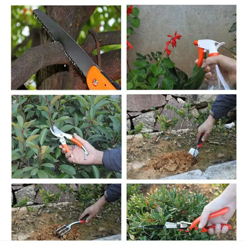 

Garden Tool Set 10 Pcs /set Portable easy storage kit Multi-Functional Garden Kit Practical/Trowel/Rake