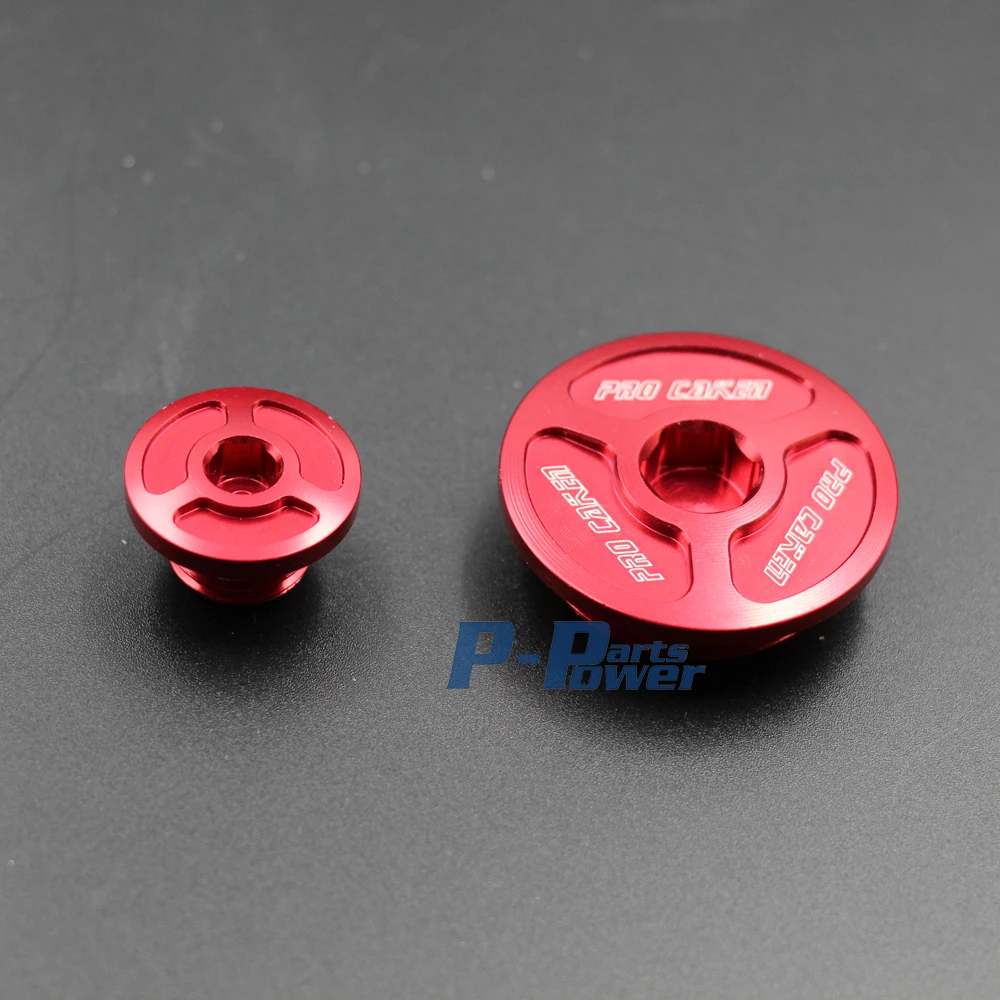 Red Engine Timing Oil Filter Plug Set for Honda CRF CRF150R CRF250R CRF450R CRF450X Motorcycle Dirt Bike Motocross