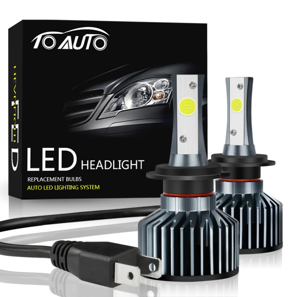 

2pcs H4 H7 LED H1 H3 H8 H9 H11 HB3 9005 HB4 9006 LED H27 880 881 Car Headlight Bulbs COB Chips Auto Headlamp 8000LM 72W 12V 24V