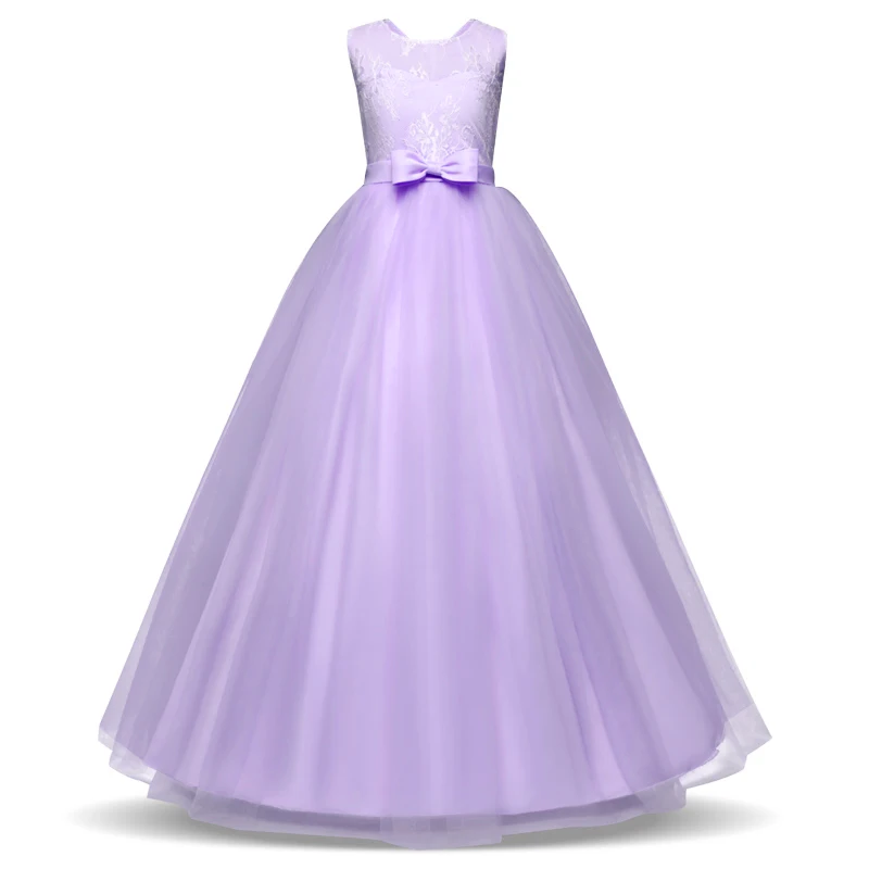 Г., красные вечерние платья для девочек платье принцессы для подружки невесты Детские платья для девочек, одежда детское свадебное платье от 10 до 12 лет - Цвет: Purple