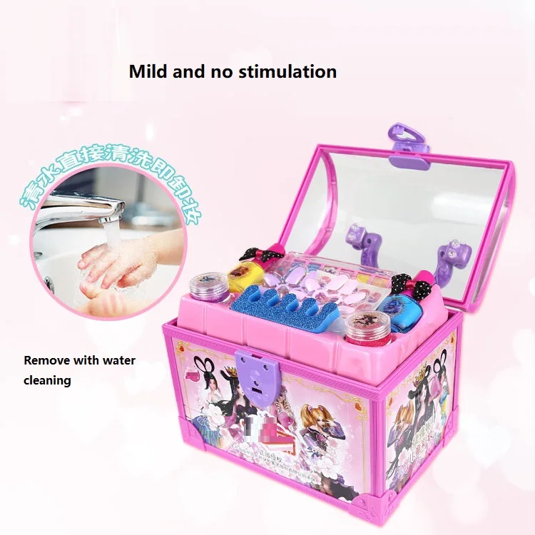 Принцесса цвет comestic Макияж box set Play make-up красота модные игрушки Моделирование игрушки девушки играть дома вечерние подарок juguetes