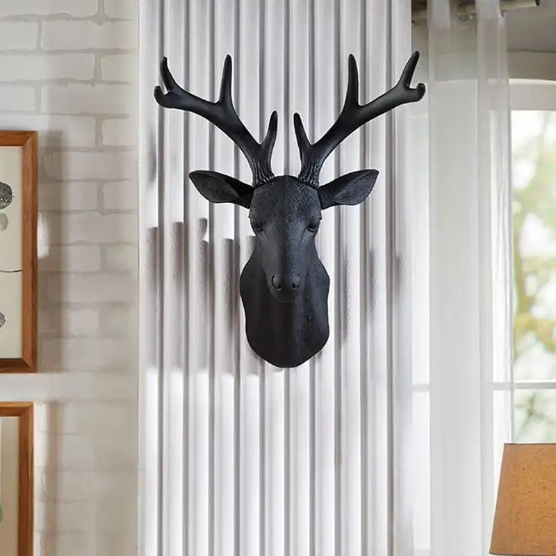 Modern Art Deer Head Wall Mounted Mini Animal Head Sculpture