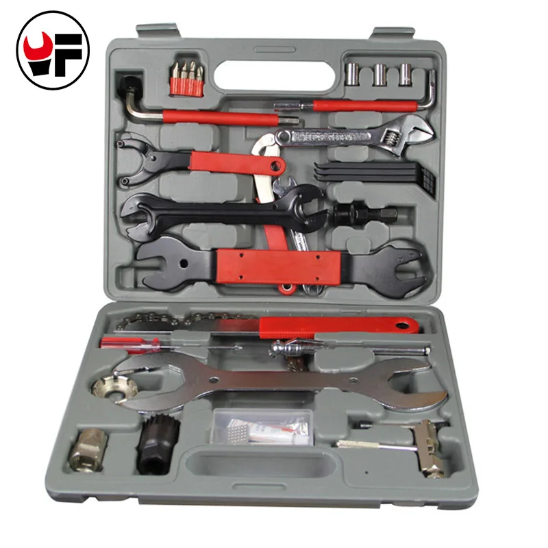 

44PCS Mountain Bike Patchs Bicycle Accessories Maintenance Repair box diagnostic tools Kit Valuables Cycling Chain case DN176