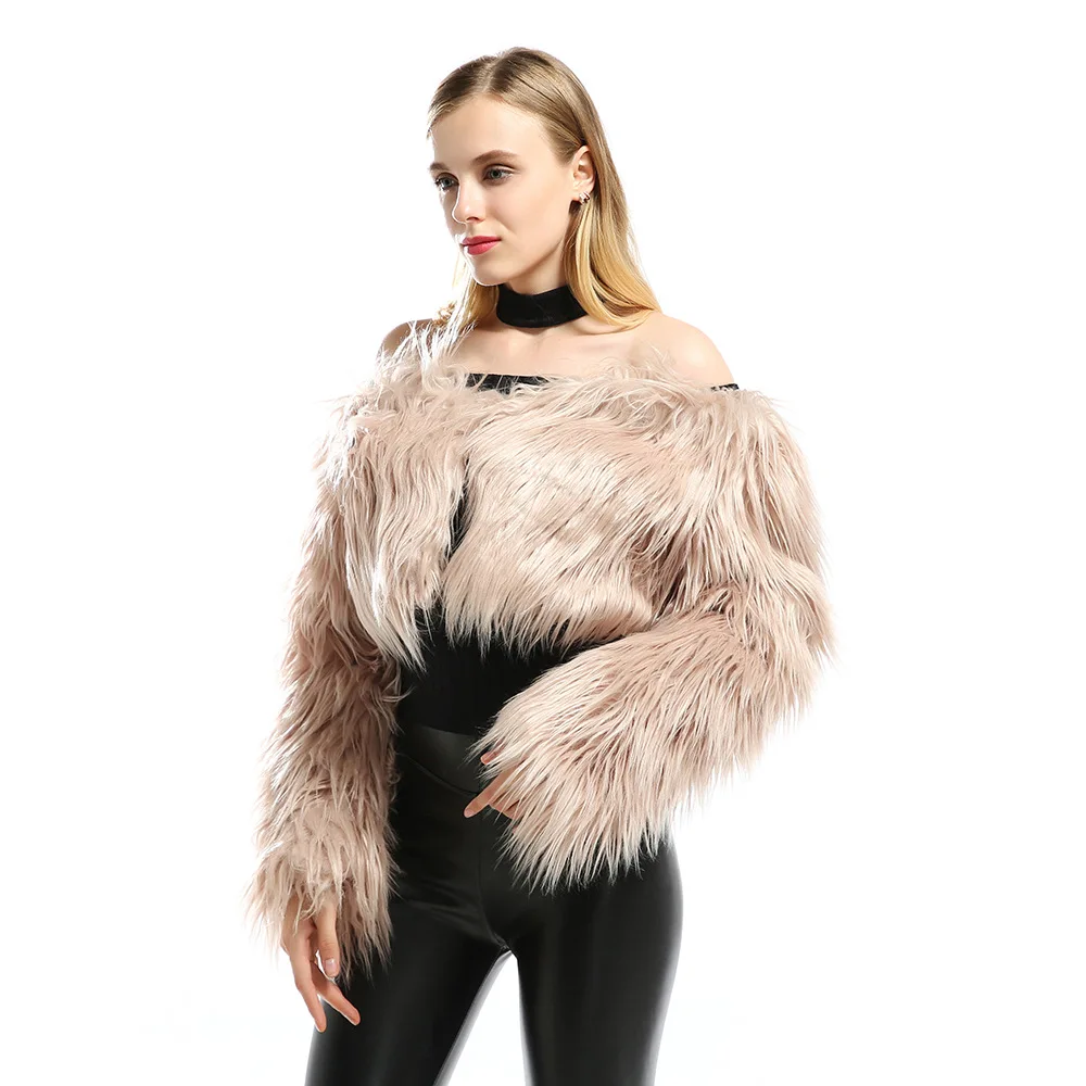 cropped fluffy jacket