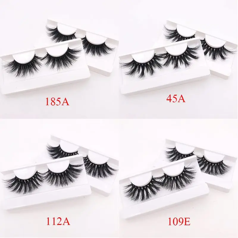 

25mm Long 3D mink lashes long lasting mink eyelashes Big dramatic volumn eyelashes strip individual false eyelash