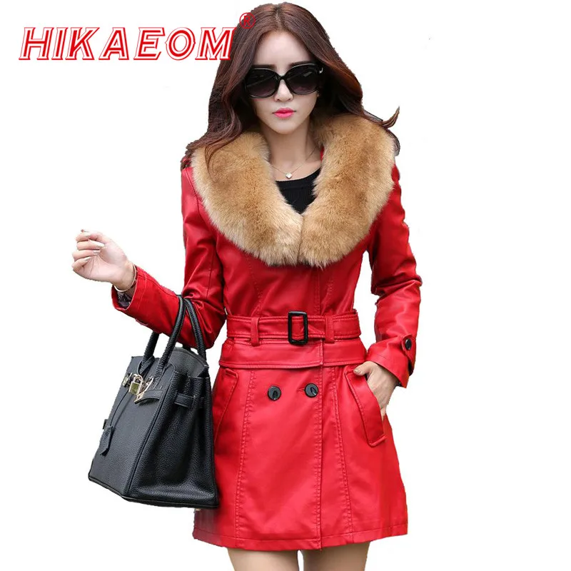 

Winter Jacket Women Faux Fur New Doudoune Femme Fourrure Plus Size Thick Dual Use Trench Coat Female Jaqueta De Couro Feminina
