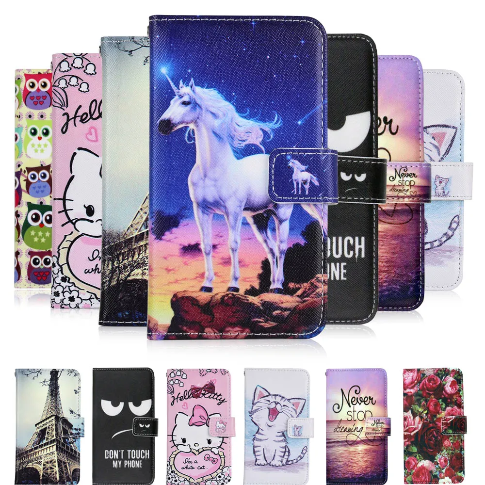 

For Huawei Honor 7A 7 A Russia 5.45'' DUA-L22 case TPU cartoon Wallet PU Leather CASE Lovely Cool soft back Cover