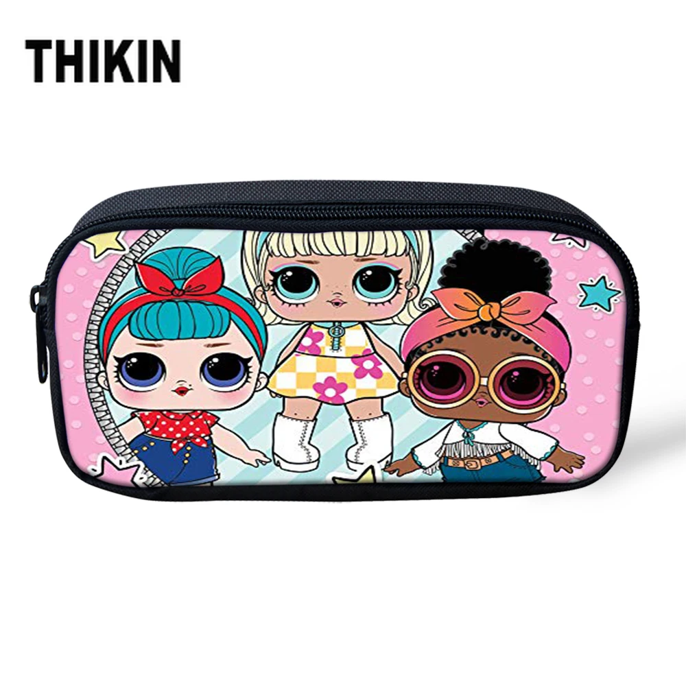 THIKIN Wholesale Pink Cartoon Kids Pencil Box Surprise Doll Women Cosmetic Bag Makeup Case Children Girls Pen Bag THIKIN Wholesale Pink Cartoon Kids Pencil Box Surprise Doll Women Cosmetic Bag Makeup Case Children Girls Pen Bag