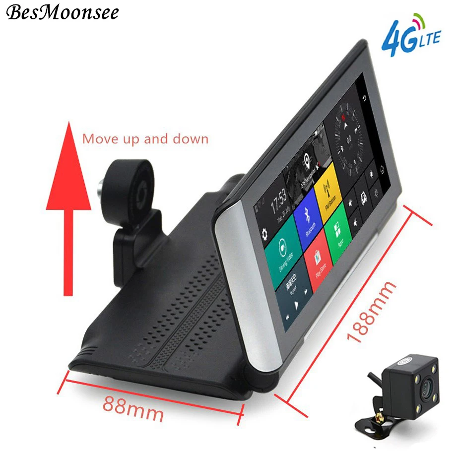 BesMoonsee 6 86 &quot3G/4G GPS ADAS Автомобильный видеорегистратор камера Full HD 1080P WIFI двойной
