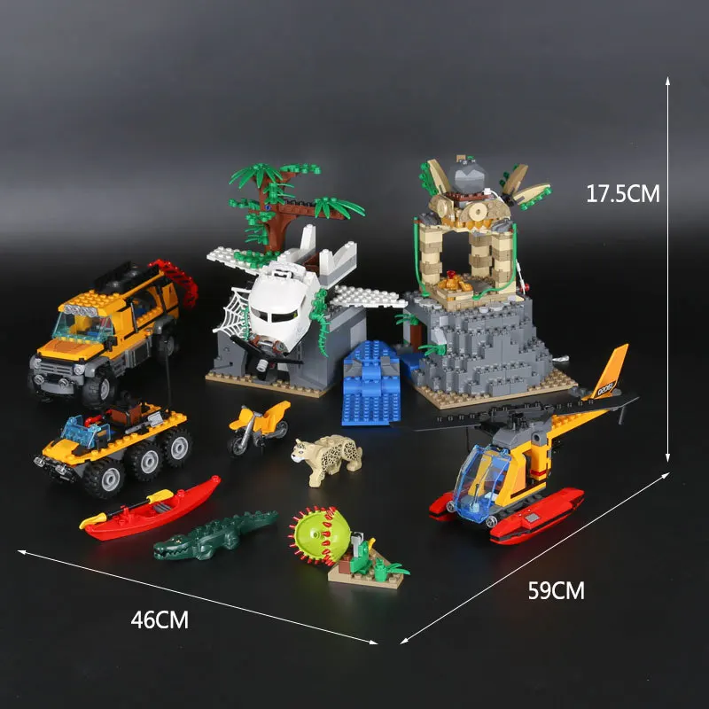 

Lepin 02061 Creative City Series Jungle Relics Discovery Site Compatible with Legoi Assembly and Insert Block Educational Toys