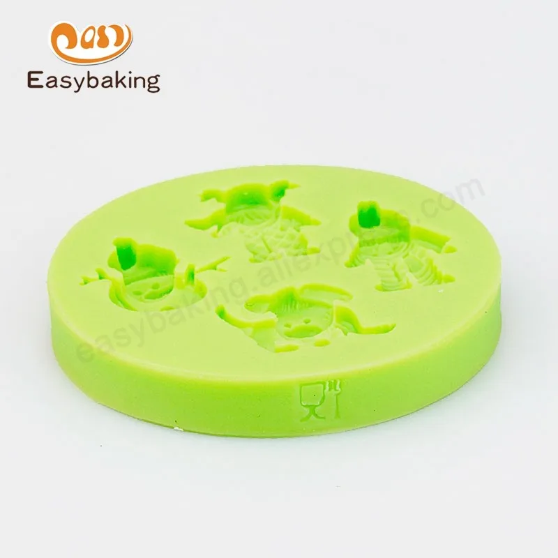 ES-0014_Children's Boy Girl Christmas Snowman Mini Dog Cupcakes Decoration Tools Silicone Fondant Mold Baking Kitchen Accessories_6308