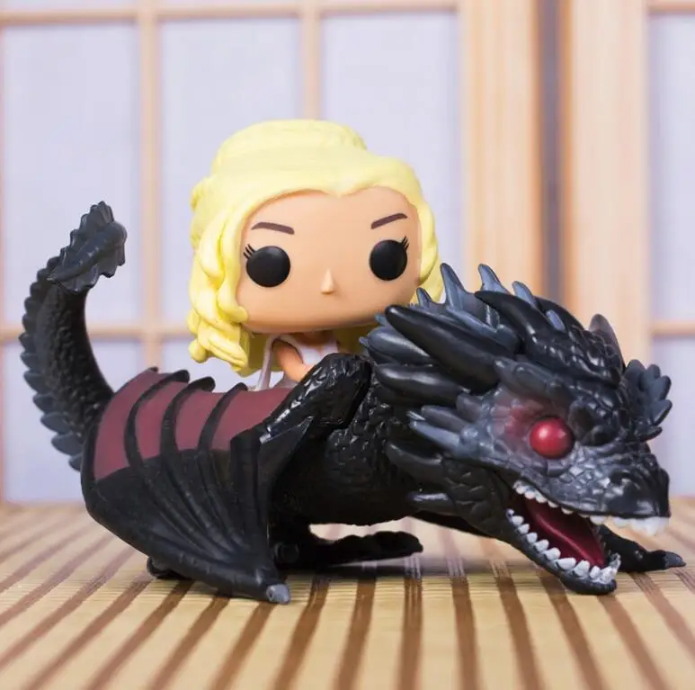 

Big Size GAME OF THRONES Daenerys Targaryen Riding DRAGON 23cm PVC Action Figure Model Toys