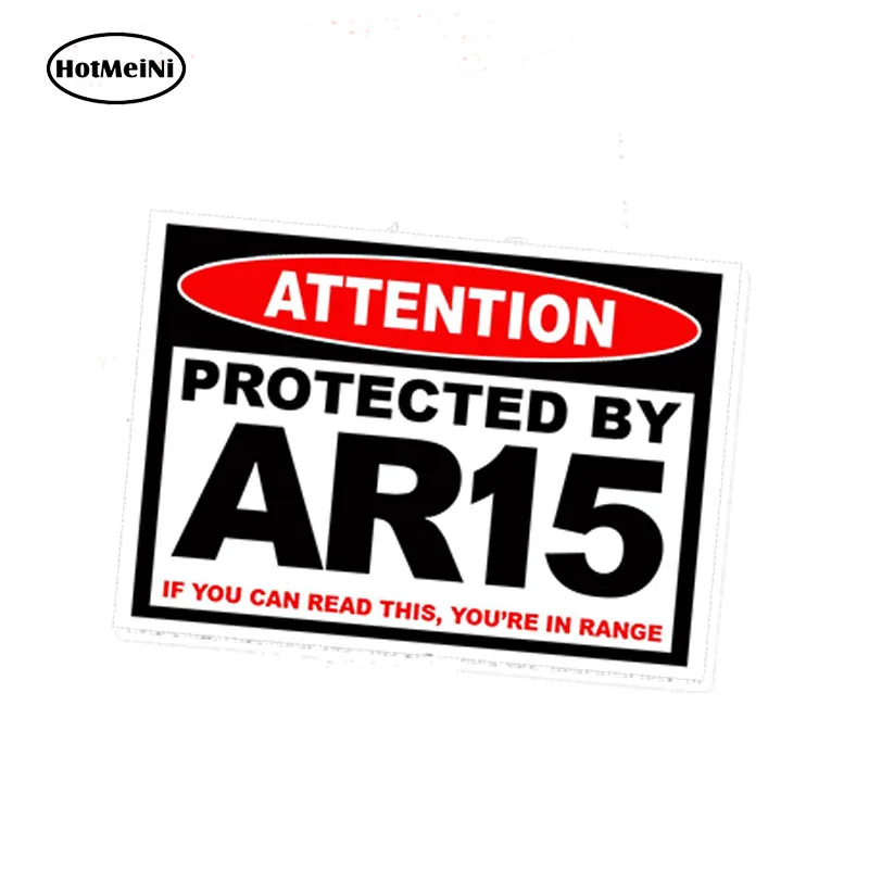 HotMeiNi 13cm x 9.75cm Car Styling Protected AR15 AR 15 Warning Sticker Rifle Gun Safe Ammo Amendment 2A PAIR | Автомобили и