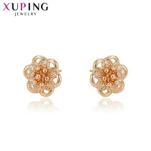 Xuping Модный цветочный дизайн серьги Шарм Стиль Розовое золото Цвет гвоздики с покрытием для женщин украшения в подарок на год S78, 5-94845