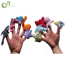 10 шт./лот, морские животные, пальчиковые куклы, дельфин, осьминог, Кит, Акула, морской Омар, морской конек, морская черепаха, Зебра, рыба, WYQ