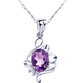 

2017 Collares Collier Qi Xuan_Purple Stone Pendant Necklaces_Real Necklace_Quality Guaranteed_Manufacturer Directly Sales